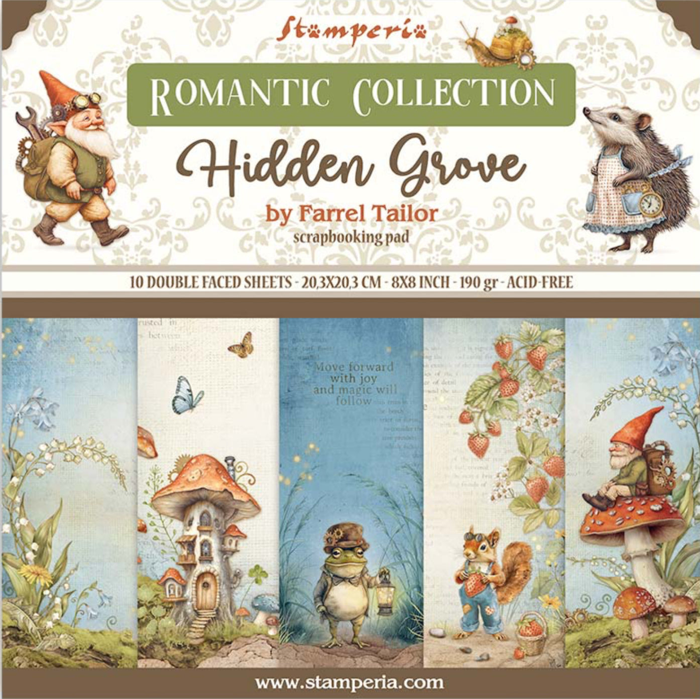 Stamperia Hidden Grove 8” x 8” Paper Pad